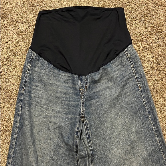 Madewell Maternity Over-the-Belly Superwide-Leg Jeans in Billings Wash Size 28 - Picture 5 of 10